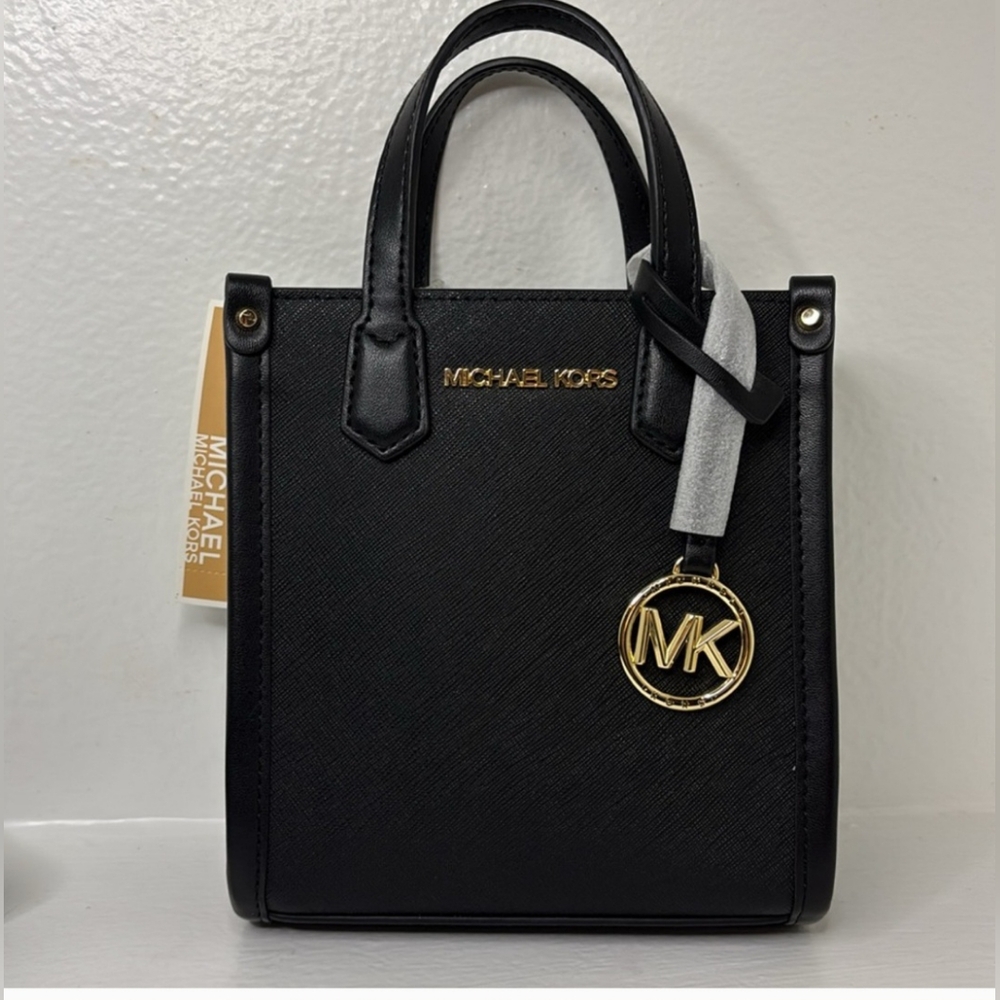 Michael Kors Mercer NWOT Black Mini Crossbody - Picture 2 of 5